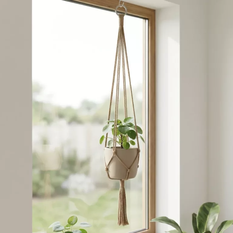 macrame plant holder, macrame pot hanger, modern plant hanger, boho plant hanger