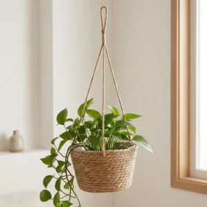 hanging planter, woven flower pot, hanging planter, macrame plant hanger, hanging pot, hanging flower basket, wall plant holders