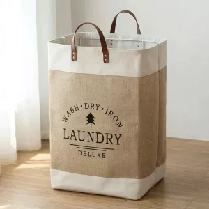Large Capacity Cotton Laundry Storage Basket