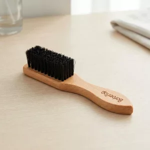 Men's Beard Styling Brush with Wooden Handle