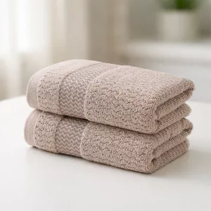 2pcs Super Absorbent Soft Cotton Bathroom Towel Set